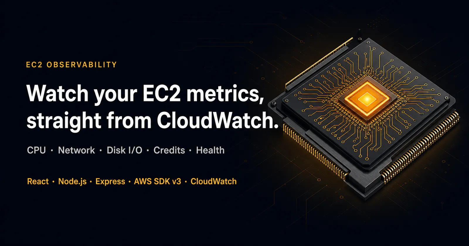 AWS EC2 observability dashboard project cover